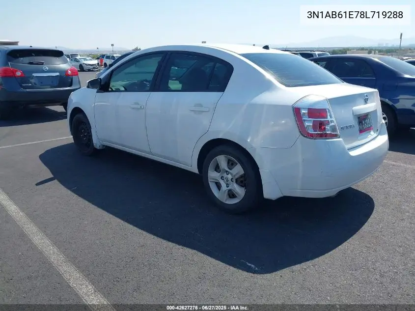 2008 Nissan Sentra 2.0S VIN: 3N1AB61E78L719288 Lot: 42627276