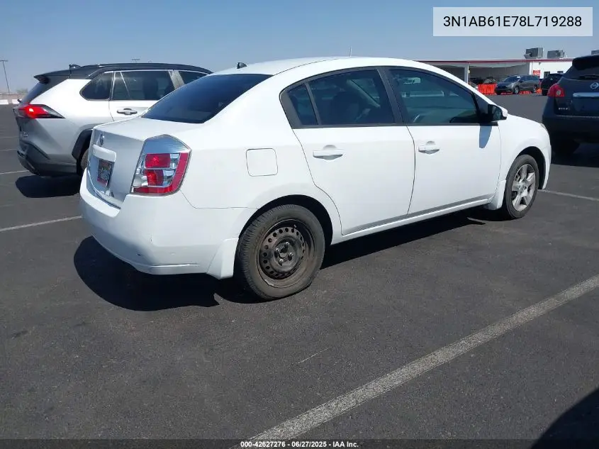2008 Nissan Sentra 2.0S VIN: 3N1AB61E78L719288 Lot: 42627276