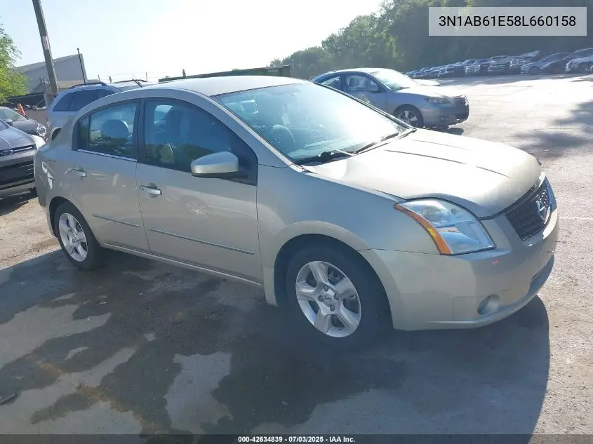 2008 Nissan Sentra 2.0S VIN: 3N1AB61E58L660158 Lot: 42634839