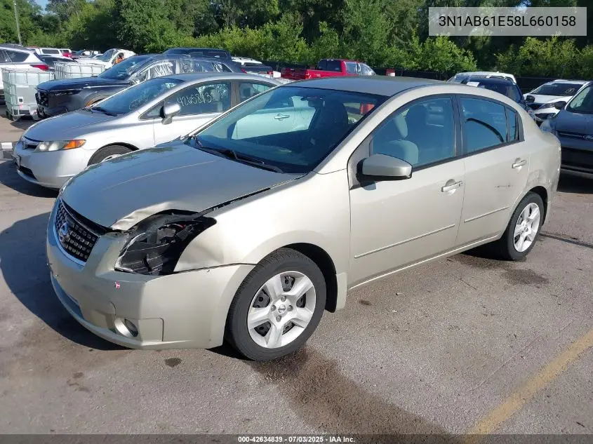 2008 Nissan Sentra 2.0S VIN: 3N1AB61E58L660158 Lot: 42634839