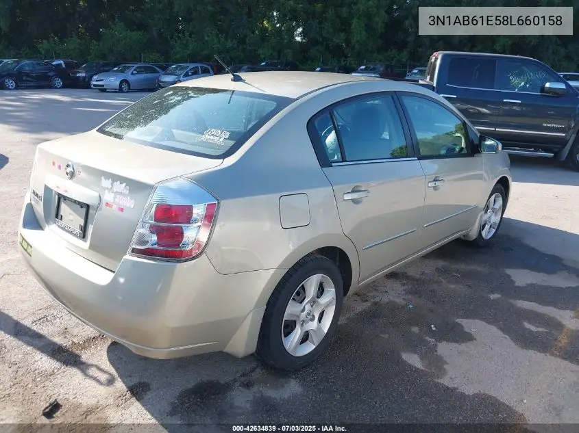 2008 Nissan Sentra 2.0S VIN: 3N1AB61E58L660158 Lot: 42634839