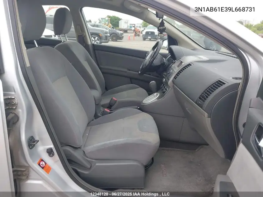 2009 Nissan Sentra 2.0/2.0S/2.0Sl VIN: 3N1AB61E39L668731 Lot: 12348120