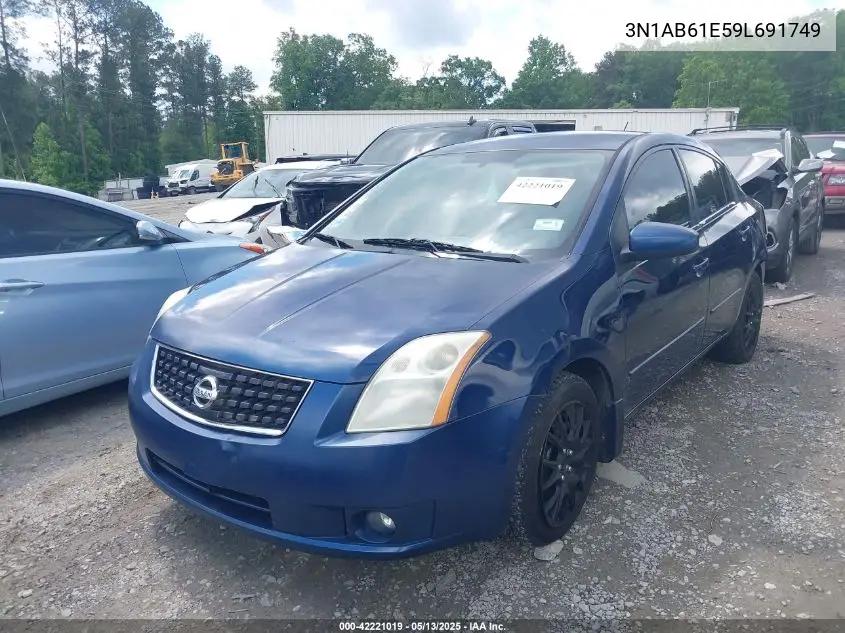 2009 Nissan Sentra 2.0S VIN: 3N1AB61E59L691749 Lot: 42221019