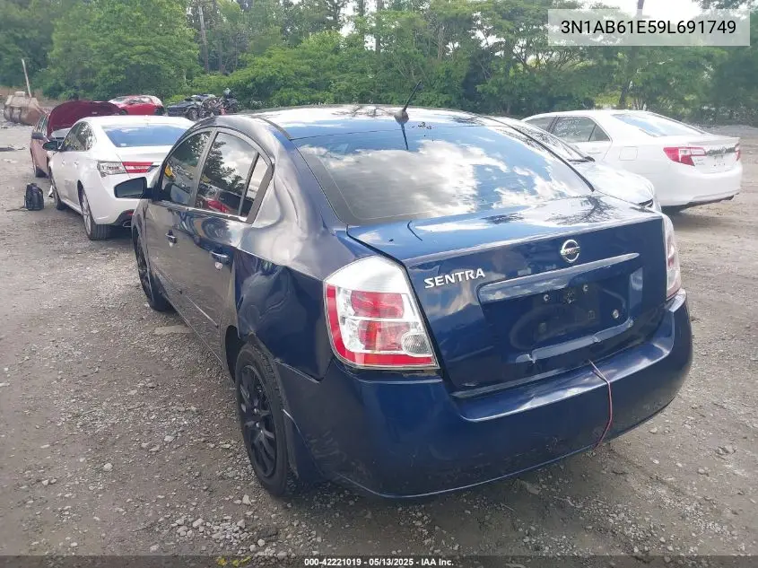 2009 Nissan Sentra 2.0S VIN: 3N1AB61E59L691749 Lot: 42221019