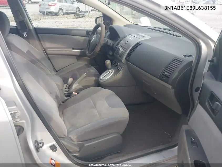 2009 Nissan Sentra 2.0 VIN: 3N1AB61E89L638155 Lot: 42626254