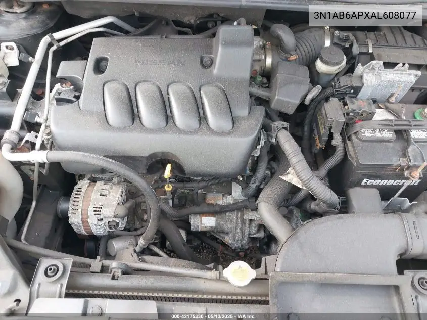 2010 Nissan Sentra 2.0 VIN: 3N1AB6APXAL608077 Lot: 42175330