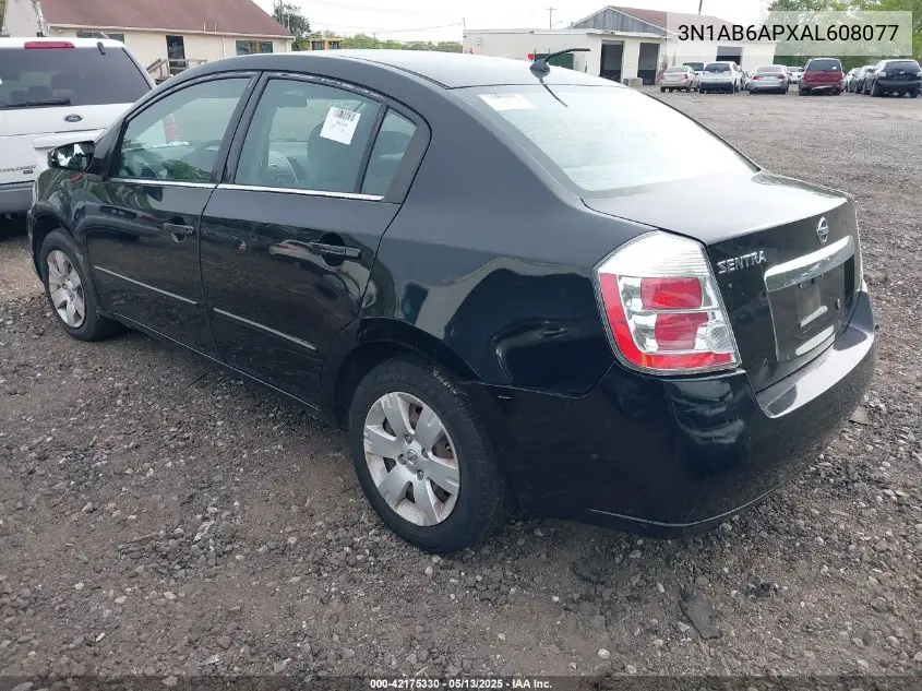 2010 Nissan Sentra 2.0 VIN: 3N1AB6APXAL608077 Lot: 42175330