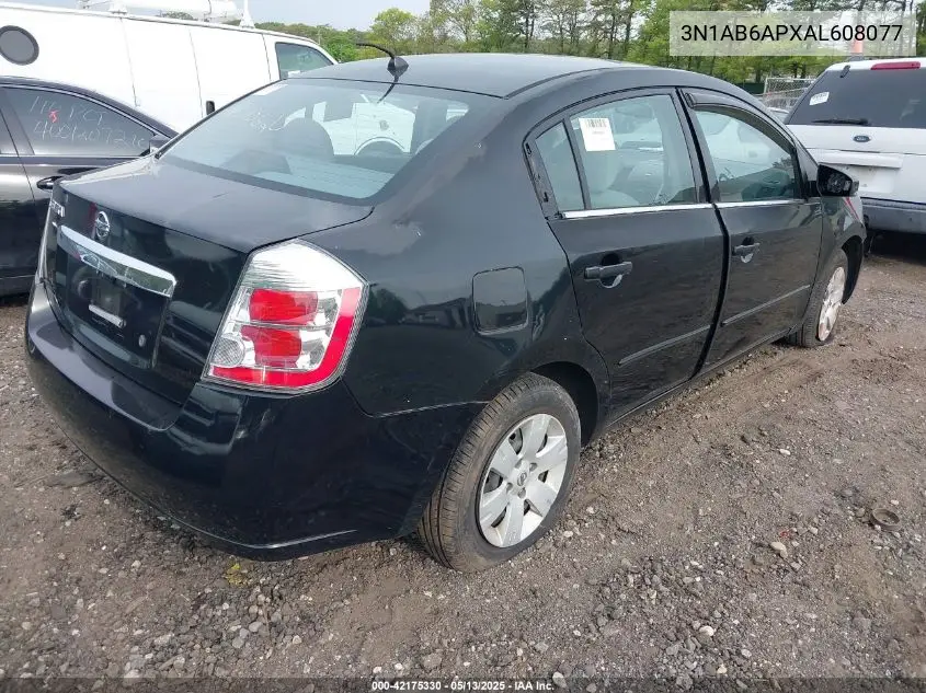 2010 Nissan Sentra 2.0 VIN: 3N1AB6APXAL608077 Lot: 42175330