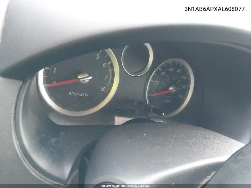 2010 Nissan Sentra 2.0 VIN: 3N1AB6APXAL608077 Lot: 42175330