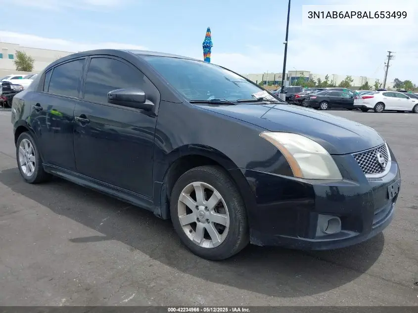 2010 Nissan Sentra 2.0Sr VIN: 3N1AB6AP8AL653499 Lot: 42234966