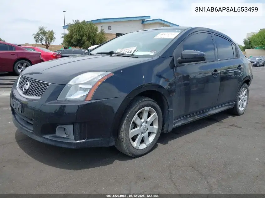 2010 Nissan Sentra 2.0Sr VIN: 3N1AB6AP8AL653499 Lot: 42234966