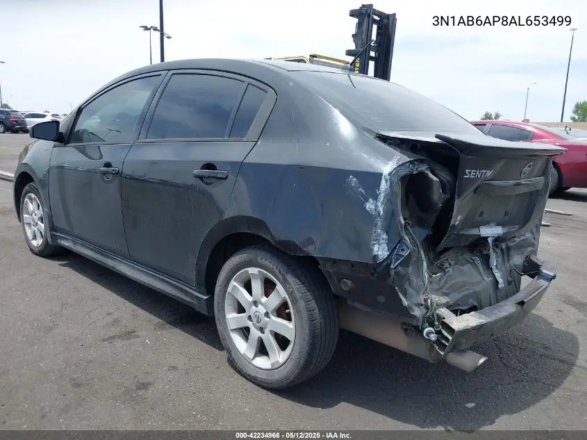 2010 Nissan Sentra 2.0Sr VIN: 3N1AB6AP8AL653499 Lot: 42234966
