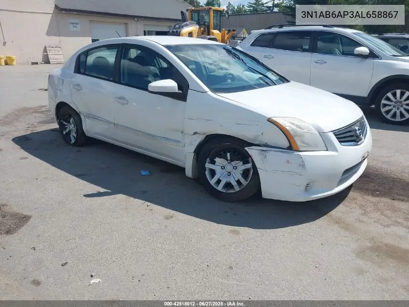 2010 Nissan Sentra 2.0S VIN: 3N1AB6AP3AL658867 Lot: 42518012