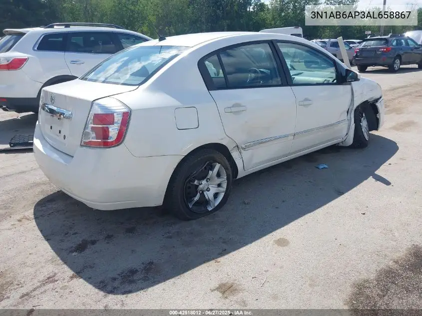 2010 Nissan Sentra 2.0S VIN: 3N1AB6AP3AL658867 Lot: 42518012