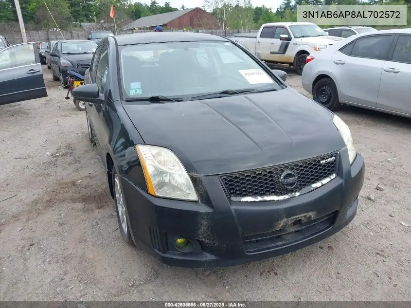 2010 Nissan Sentra 2.0Sr VIN: 3N1AB6AP8AL702572 Lot: 42605666