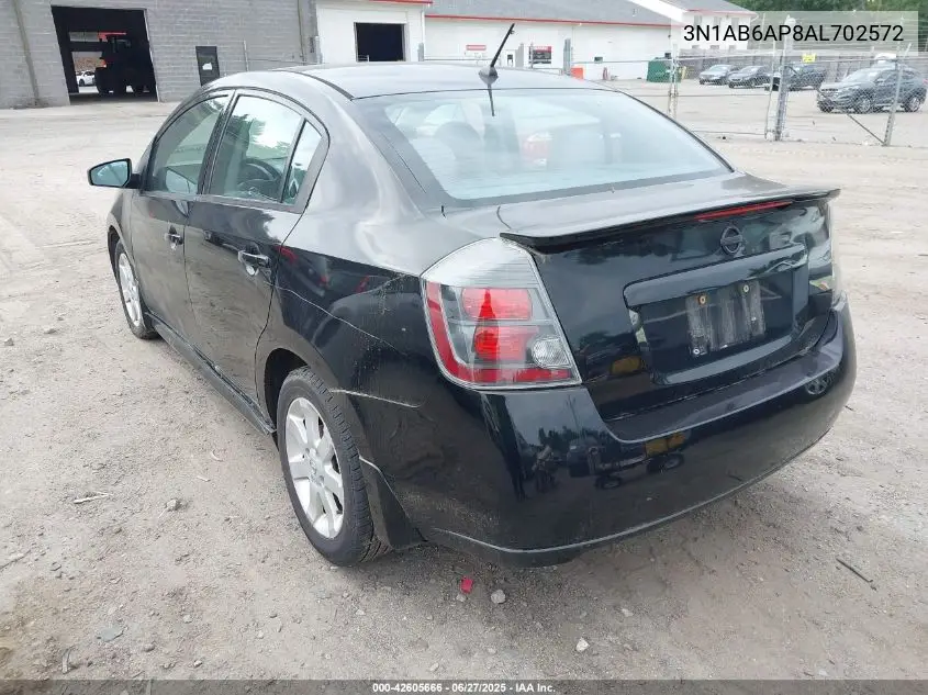 2010 Nissan Sentra 2.0Sr VIN: 3N1AB6AP8AL702572 Lot: 42605666