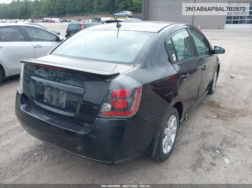 2010 Nissan Sentra 2.0Sr VIN: 3N1AB6AP8AL702572 Lot: 42605666