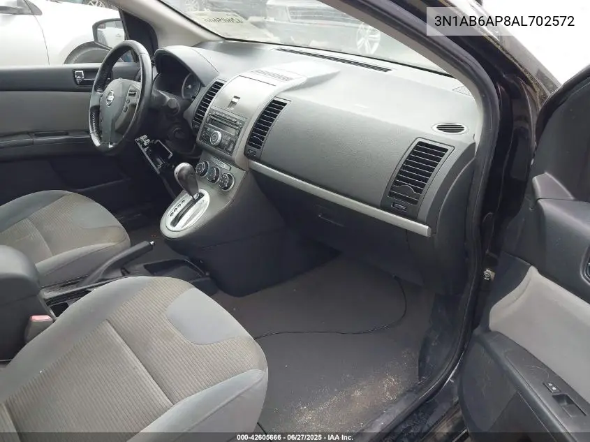 2010 Nissan Sentra 2.0Sr VIN: 3N1AB6AP8AL702572 Lot: 42605666