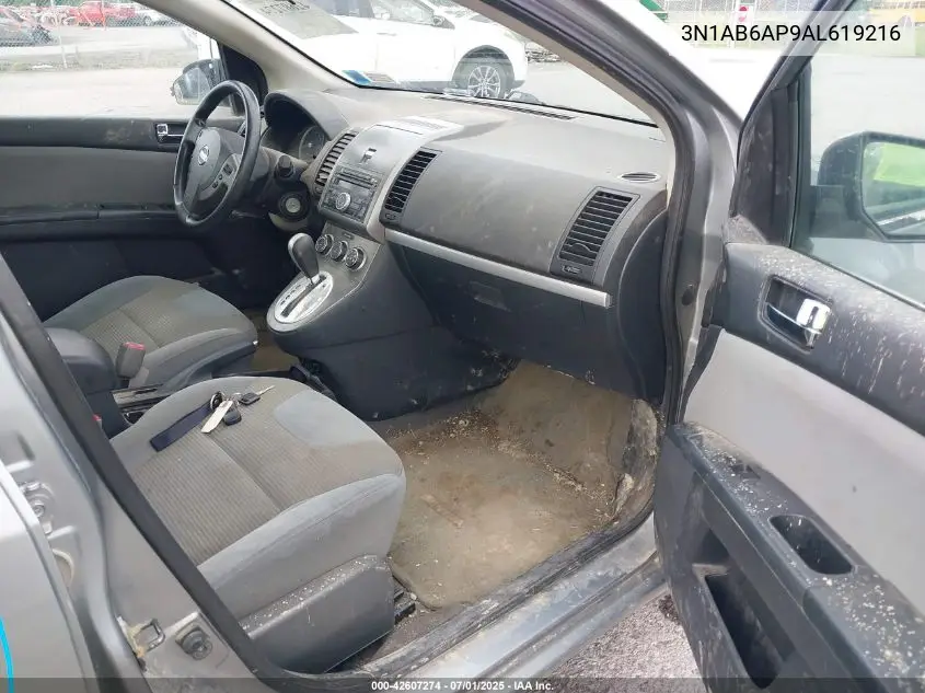 2010 Nissan Sentra 2.0S VIN: 3N1AB6AP9AL619216 Lot: 42607274