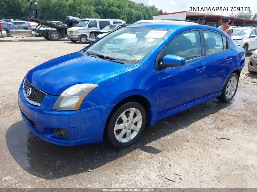 2010 Nissan Sentra 2.0Sr VIN: 3N1AB6AP8AL709375 Lot: 42628383