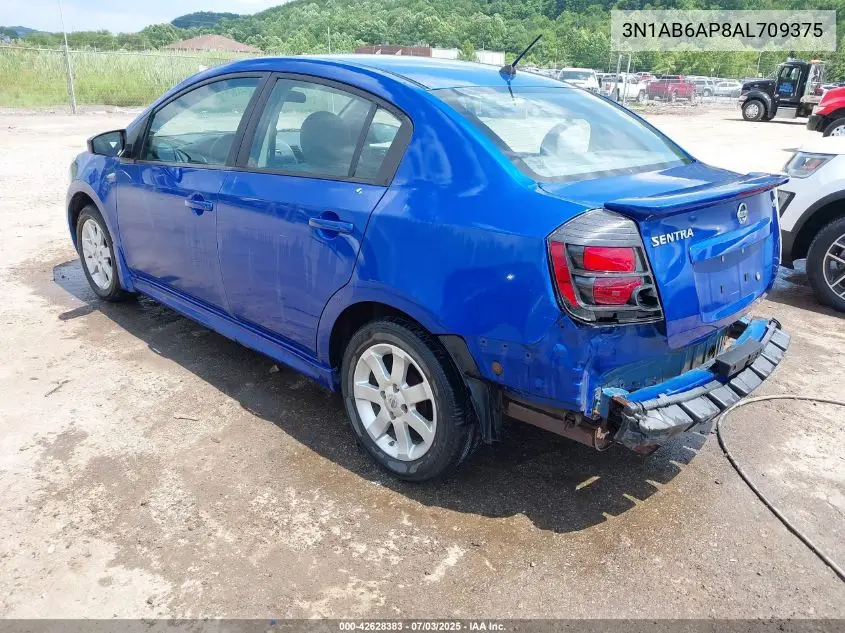 2010 Nissan Sentra 2.0Sr VIN: 3N1AB6AP8AL709375 Lot: 42628383