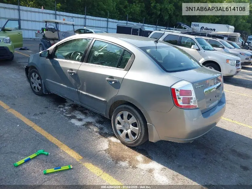 2010 Nissan Sentra 2.0S VIN: 3N1AB6AP3AL614108 Lot: 42643228