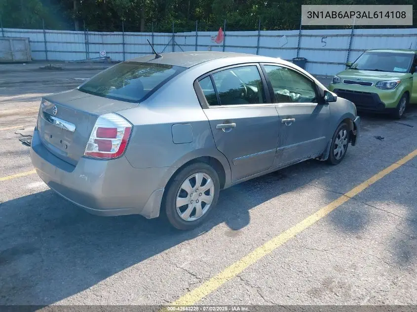 2010 Nissan Sentra 2.0S VIN: 3N1AB6AP3AL614108 Lot: 42643228