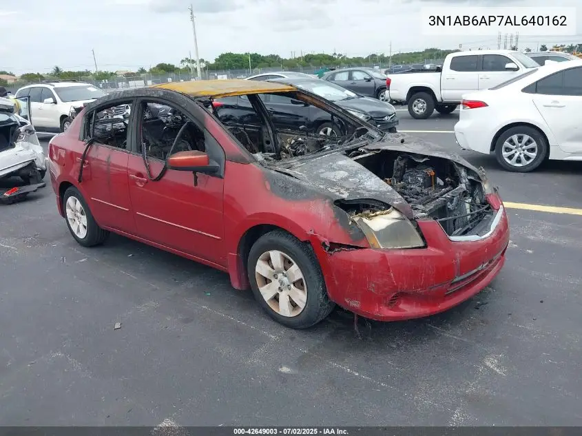 2010 Nissan Sentra 2.0 VIN: 3N1AB6AP7AL640162 Lot: 42649003