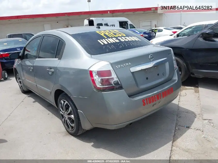 2010 Nissan Sentra 2.0S VIN: 3N1AB6AP9AL645282 Lot: 42656229