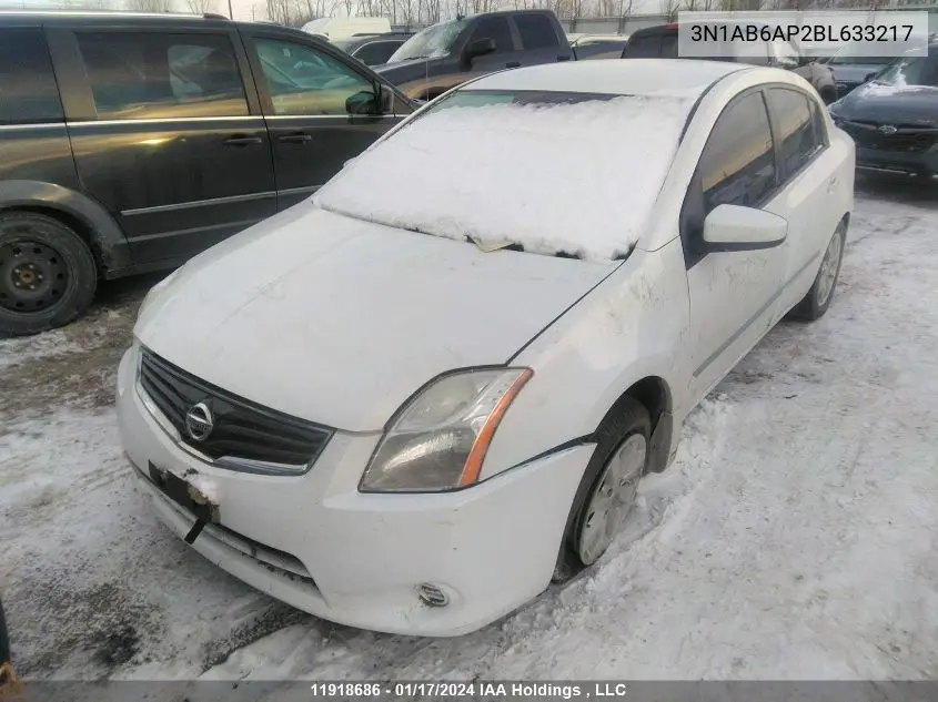 2011 Nissan Sentra 2.0S VIN: 3N1AB6AP2BL633217 Lot: 11918686