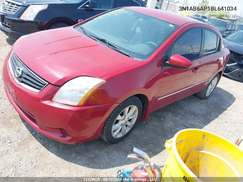 2011 Nissan Sentra 2.0/2.0S/Sr/2.0Sl VIN: 3N1AB6AP1BL641034 Lot: 12329629