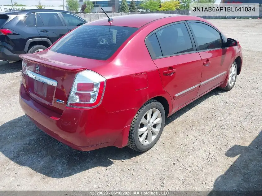 2011 Nissan Sentra 2.0/2.0S/Sr/2.0Sl VIN: 3N1AB6AP1BL641034 Lot: 12329629