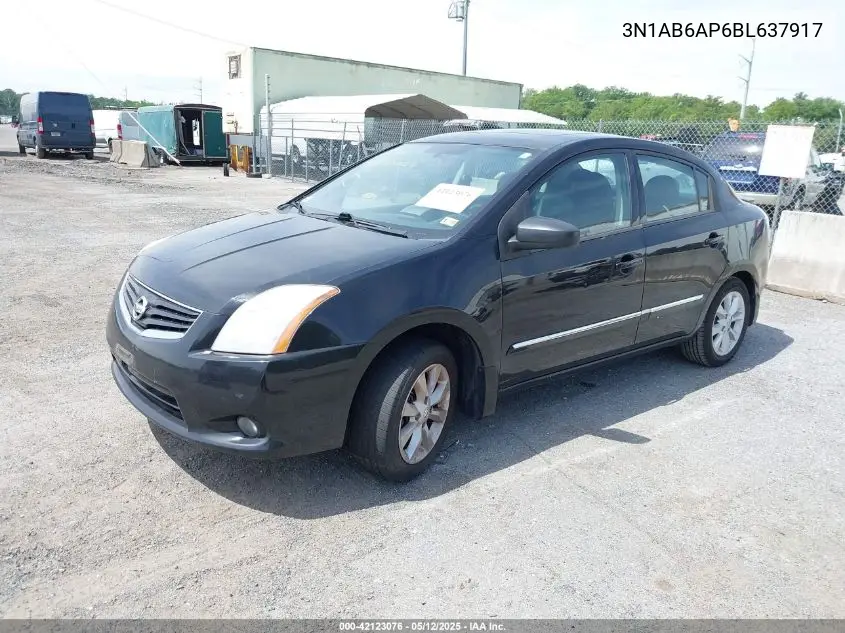 2011 Nissan Sentra 2.0Sl VIN: 3N1AB6AP6BL637917 Lot: 42123076