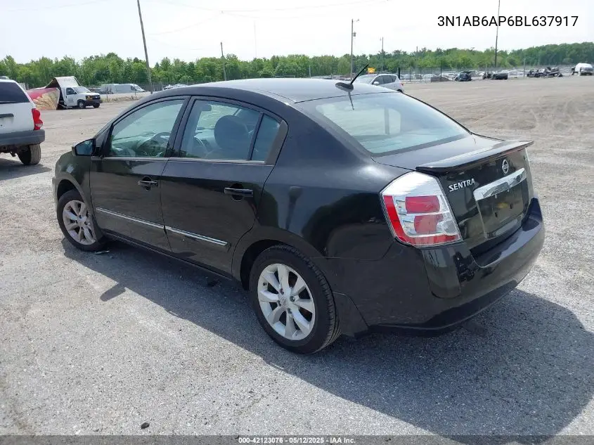 2011 Nissan Sentra 2.0Sl VIN: 3N1AB6AP6BL637917 Lot: 42123076