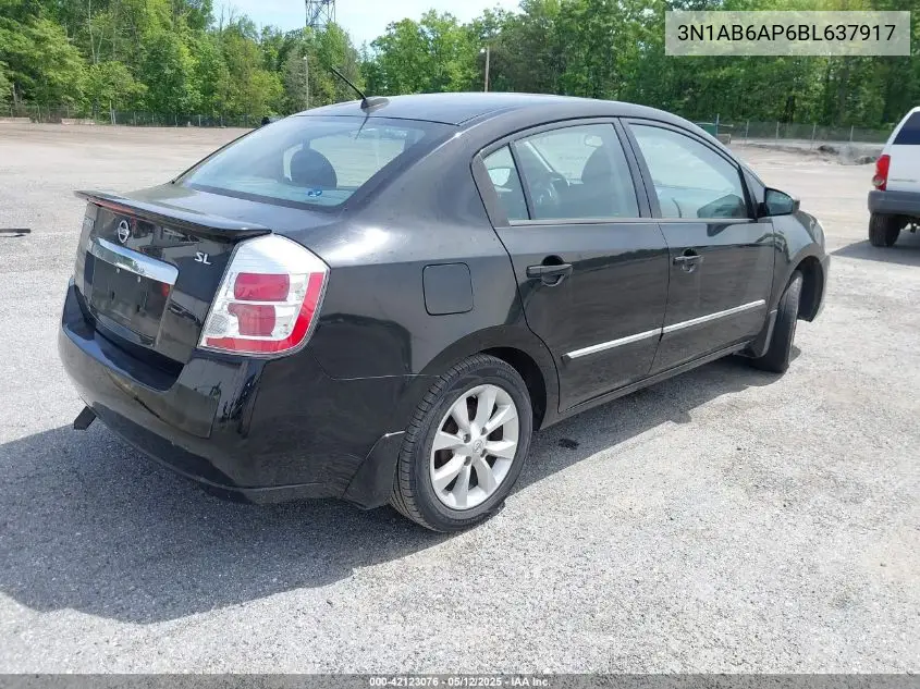 2011 Nissan Sentra 2.0Sl VIN: 3N1AB6AP6BL637917 Lot: 42123076