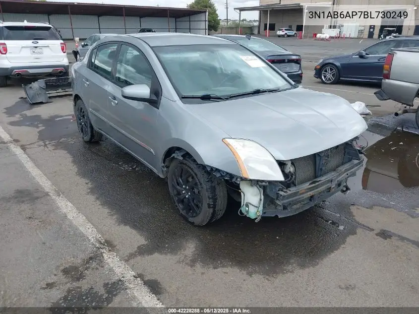 2011 Nissan Sentra 2.0S VIN: 3N1AB6AP7BL730249 Lot: 42228288