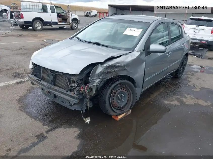 2011 Nissan Sentra 2.0S VIN: 3N1AB6AP7BL730249 Lot: 42228288
