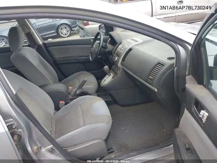 2011 Nissan Sentra 2.0S VIN: 3N1AB6AP7BL730249 Lot: 42228288