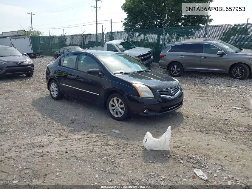 2011 Nissan Sentra 2.0Sl VIN: 3N1AB6AP0BL657953 Lot: 42569162