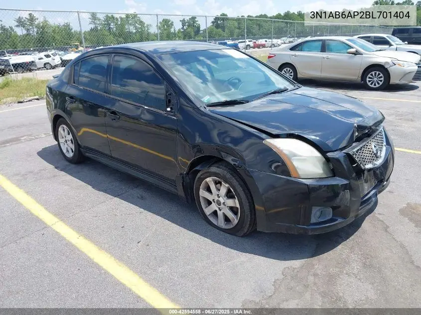 2011 Nissan Sentra 2.0Sr VIN: 3N1AB6AP2BL701404 Lot: 42594558