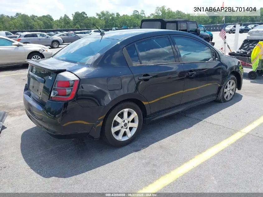 2011 Nissan Sentra 2.0Sr VIN: 3N1AB6AP2BL701404 Lot: 42594558