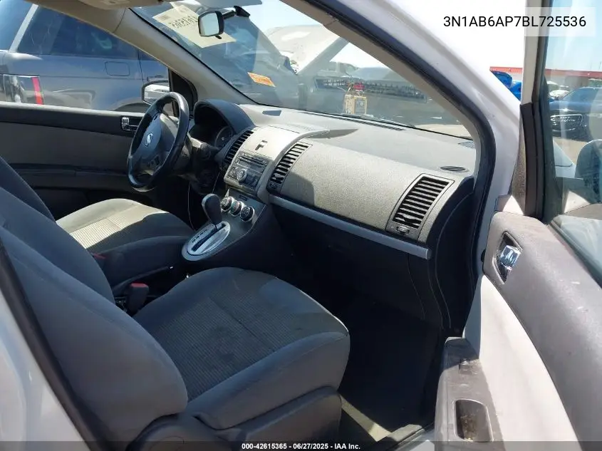 2011 Nissan Sentra 2.0Sr VIN: 3N1AB6AP7BL725536 Lot: 42615365