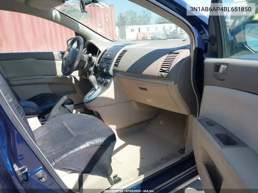 2011 Nissan Sentra 2.0 VIN: 3N1AB6AP4BL651850 Lot: 42658755