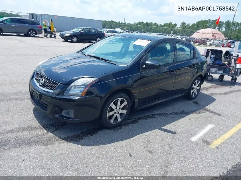 3n1ab6ap0cl758542 3N1AB6AP0CL758542 2012 Nissan Sentra 2.0 Sr