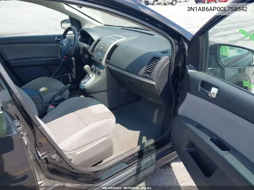3n1ab6ap0cl758542 3N1AB6AP0CL758542 2012 Nissan Sentra 2.0 Sr