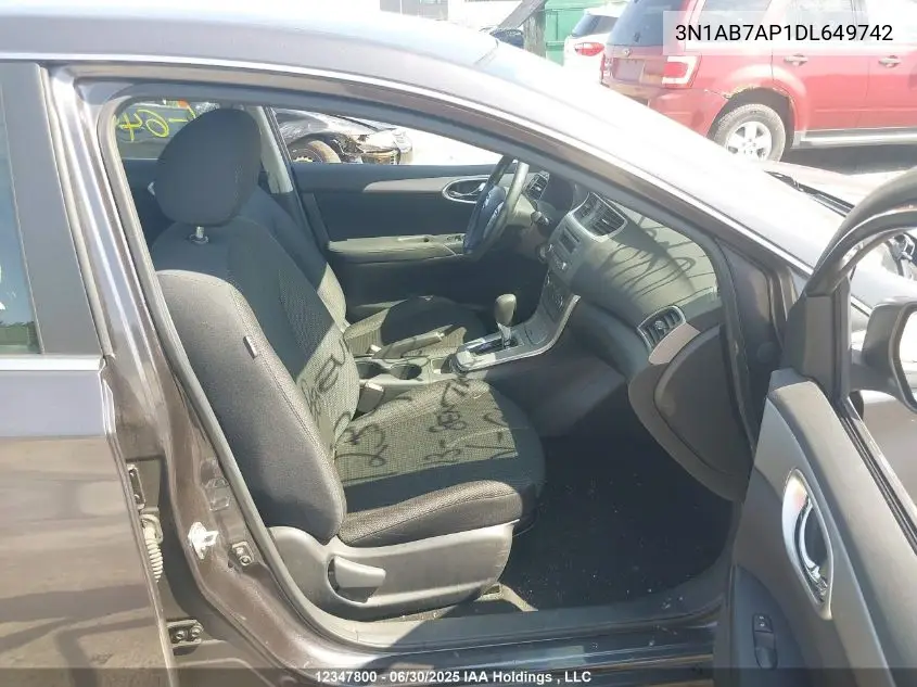 2013 Nissan Sentra 1.8 S/1.8 Sv VIN: 3N1AB7AP1DL649742 Lot: 12347800X
