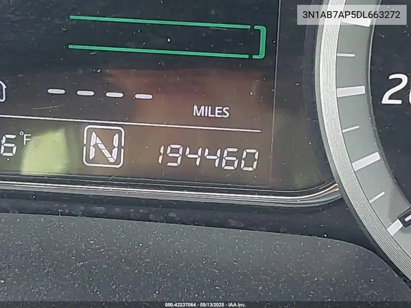 2013 Nissan Sentra Sr VIN: 3N1AB7AP5DL663272 Lot: 42237064
