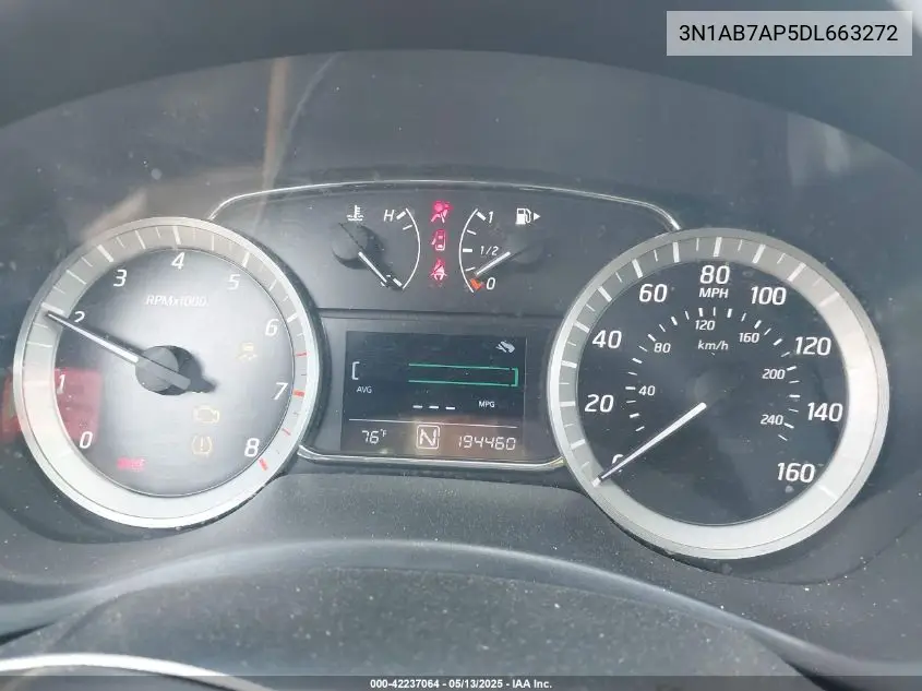 2013 Nissan Sentra Sr VIN: 3N1AB7AP5DL663272 Lot: 42237064