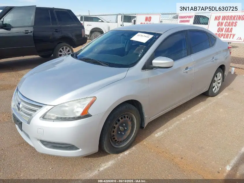 2013 Nissan Sentra Sv VIN: 3N1AB7AP5DL630725 Lot: 42263510
