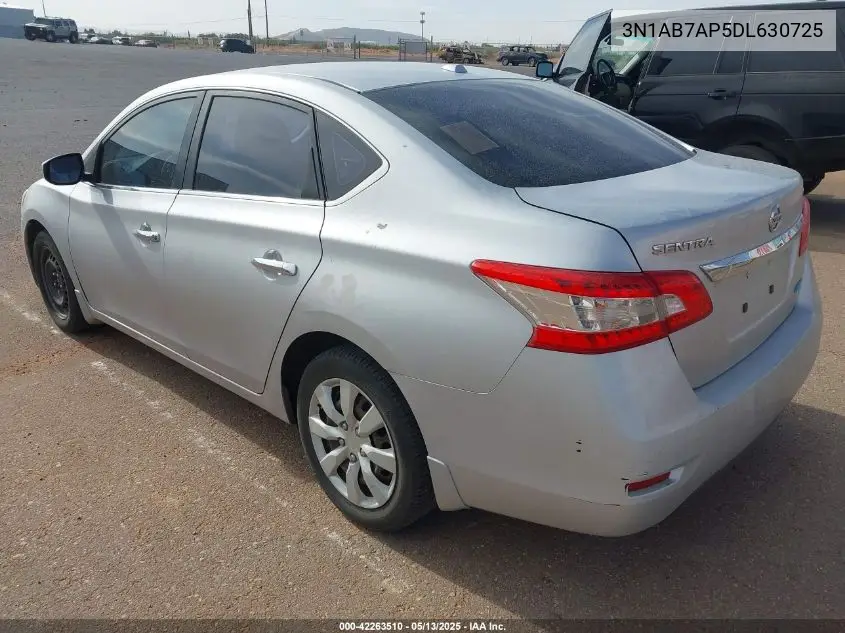 2013 Nissan Sentra Sv VIN: 3N1AB7AP5DL630725 Lot: 42263510